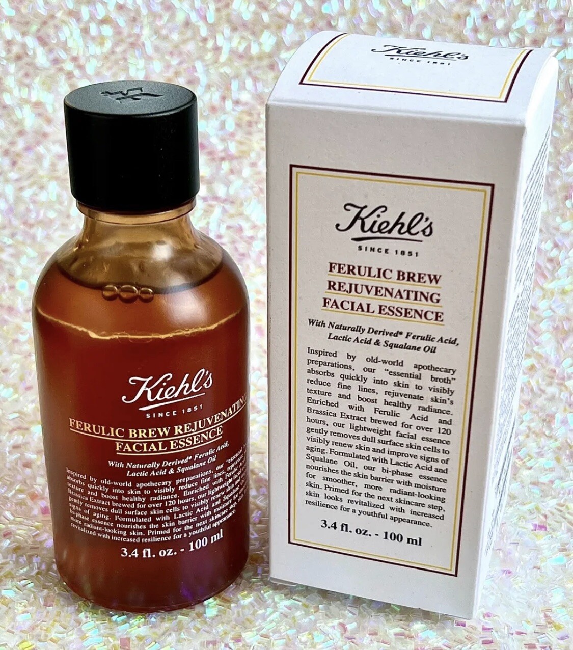 Kiehls Ferulic Brew Rejuvenating Facial Essence 3.4 oz / 100 ml New in Box