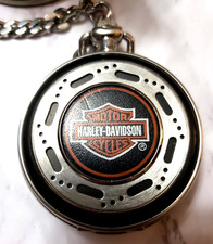 FRANKLIN MINT HARLEY-DAVIDSON HERITAGE SOFTAIL POCKET WATCH, CASE ,STAND WORKING
