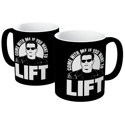 Arnie Come With Me If You Want To Lift Gym Spruch Becher Tasse Kaffee Tee alle Farben