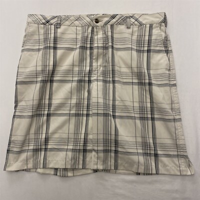 Ping 40 x 10'' White Plaid Performance Flex Wicking Tech Golf Shorts