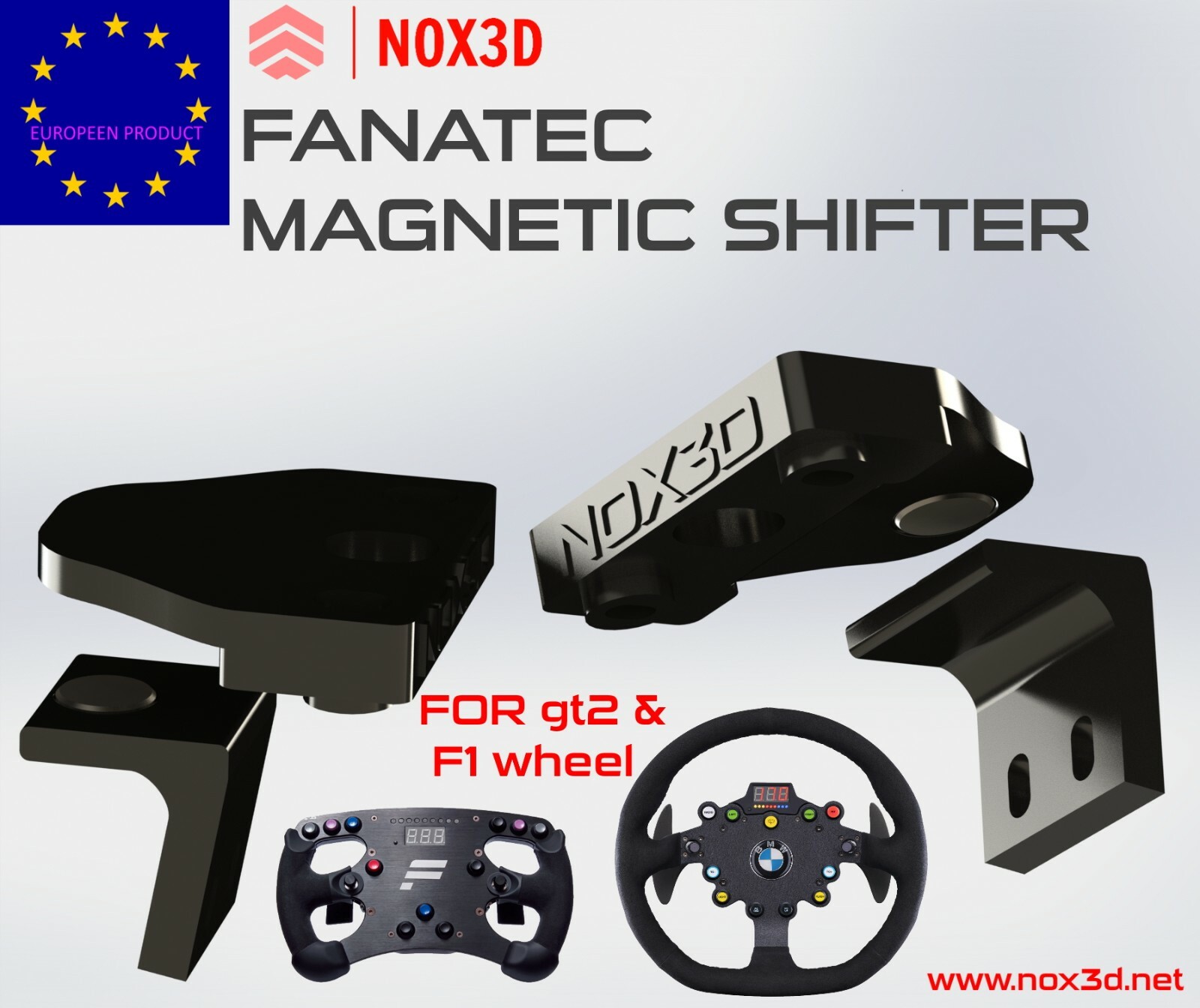 Palettes Magnétiques Fanatec Mod Simracing Néodyme pour Immersion Totale en Course Nocturne