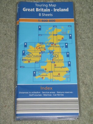 Touring Maps of Great Britain & Ireland - set of 8 maps - 2007 - 1:400,000