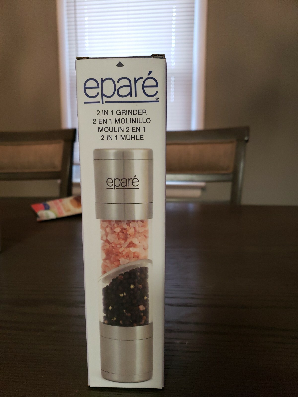 Epare Dual 2 in 1 Salt and Pepper Mill Grinder Brand New in Box
