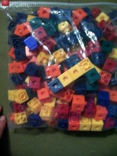 Educational Learning Unifix Math Plastic Snap Cubes 175 Pieces