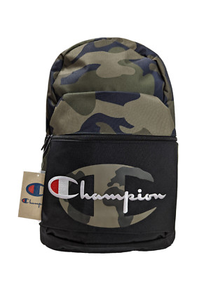 Champion Back To School Zipper School Book Bag Canvas Backpack Straps New BTS