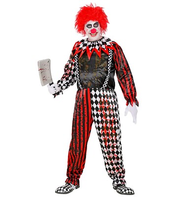 KILLERCLOWN Overall Kragen Killer Clown Kostüm Clownkostüm Halloween Horror Gr S