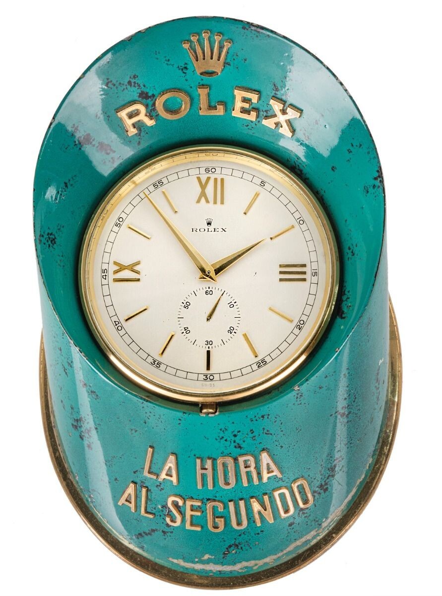 Rolex Horseshoe-Shaped Desk Clock, La Hora Al Secundo Circa 1960
