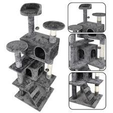 Activity Center  53" STURDY Cat Tree Tower Large Playing House Condo For Rest