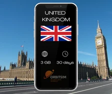 UK - 3GB for 30 days - Mobile Data eSIM - Fast Delivery