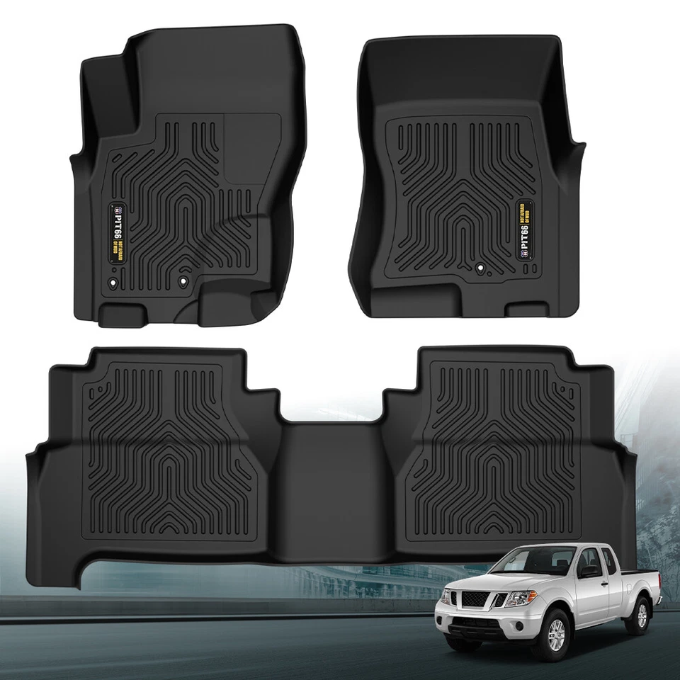 Fit For 2008-2021 Nissan Frontier Crew Cab All Weather TPE Floor Mats Liners - Imagem 2 de 4