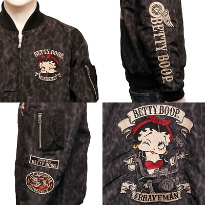 THE BRAVEMAN BETTY BOOP Reversible Sukajan Embroidery MA-1 Jacket