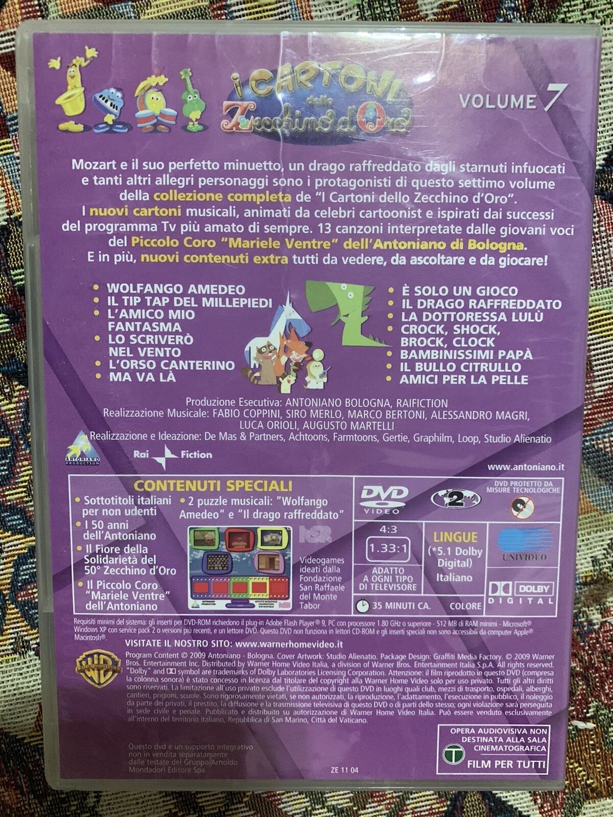 Dvd I cartoni dello Zecchino d’Oro volume 7 Wolfango Amedeo raro nuovi