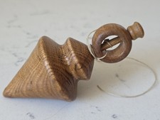 Rare Vintage Handmade Wooden Spinner Top With String Vintage Toy Excellent