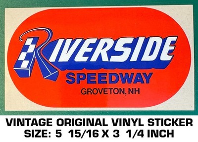 RIVERSIDE SPEEDWAY - VINTAGE ORIGINAL VINYL DECAL STICKER - NASCAR