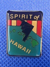 SPIRIT of Hawaii B-2 Stealth Bomber Enamel Lapel Pin Northrop Grumman USAF VTG