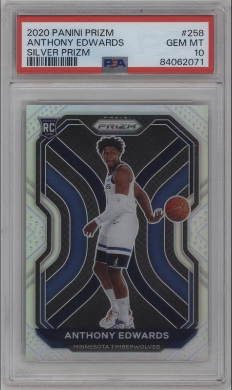 2020-21 Panini Prizm - Anthony Edwards #258 Silver Prizm (RC) PSA 10