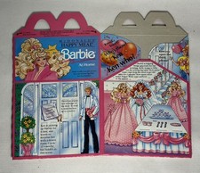 1991 Mcdonalds  BARBIE AT HOME  Happy Meal Box . BARBIE - KEN - KELLY - MIDGE