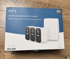 eufy Security eufyCam 2C 3-Cam Kit Wireless Camera Battery 1080p HomeBase 2