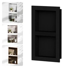 16" x 26" XPS Shower Niche Ready for Tile Double Waterproof Shelf Bathroom Wa...