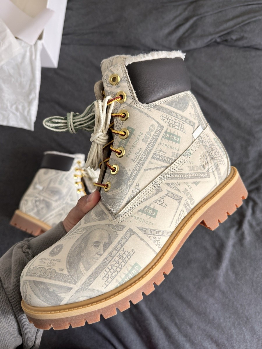 Supreme MM6 Money Print Men's Timberland Boots Size 9 | eBay