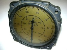 Vtg Bendix Aviation Pioneer Instrument WIND SPEED INDICATOR GAUGE 2216-3A-B1