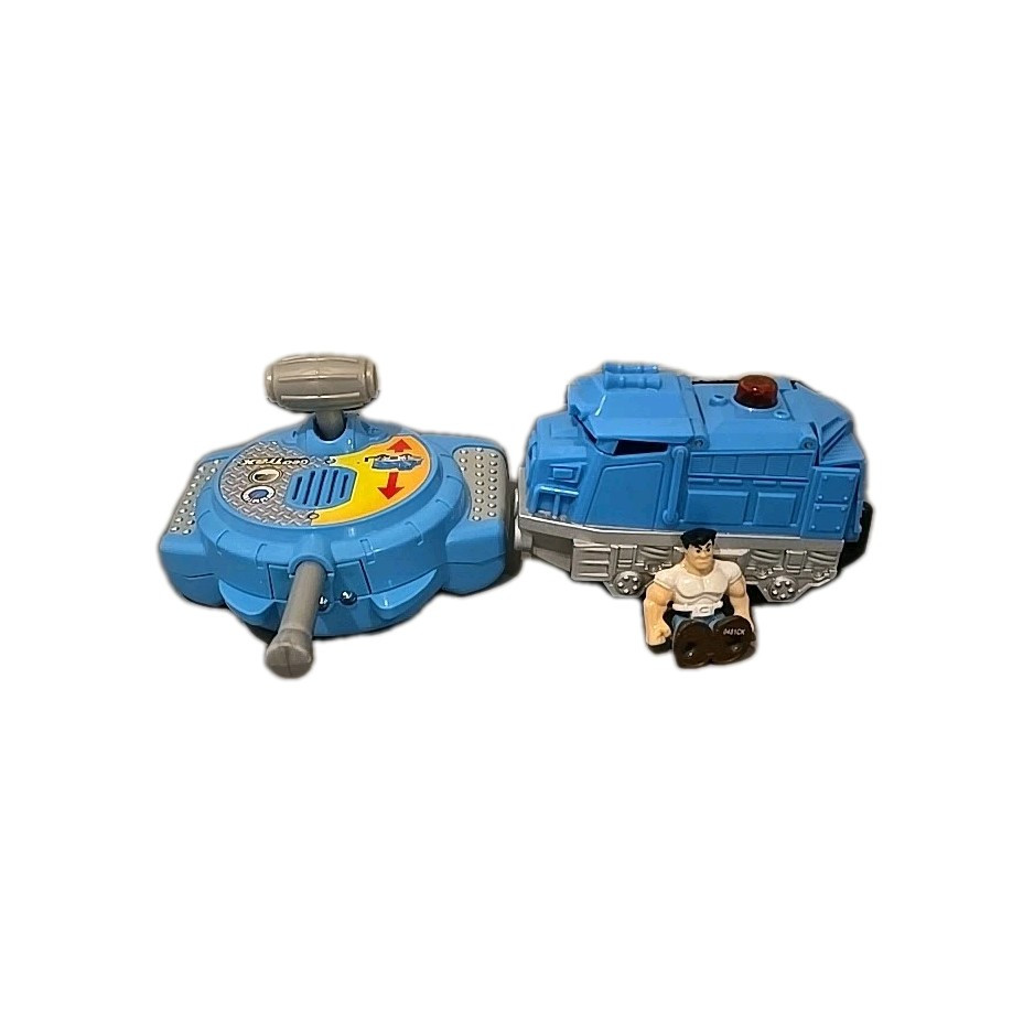 HTF GeoTrax RC Train Blue Bull & Bruno Toughest Team Train W