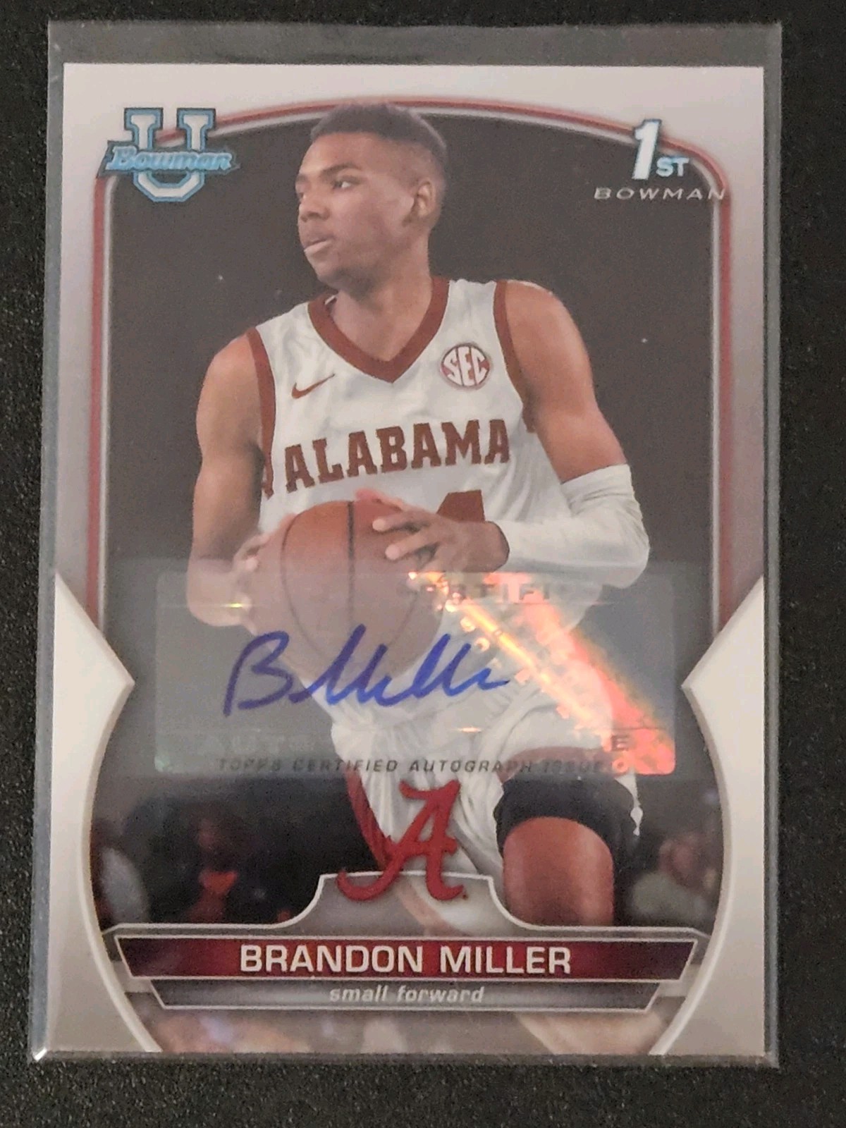 Brandon Miller 2022-23 Bowman University Chrome - Chrome Prospect Autographs #80