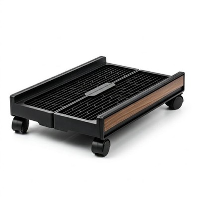 Adjustable Rolling Computer Cart with Wheels - PC Tower Stand Mobile CPU Floo...