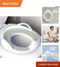 Potty Training Seat for Boys  Girls, Sage Color with Handles, Non-Slip Design