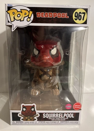 Funko POP! Marvel Deadpool SQUIRRELPOOL Flocked Vinyl Figure DAMAGED BOX
