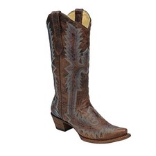 CORRAL Women's Full Stitch Cowgirl Boot Snip Toe - A2902