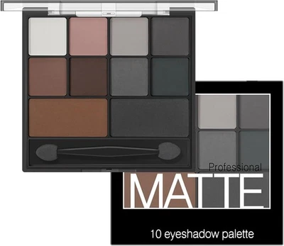 FRESFRESI Matte Smokey Eyeshadow Palette - Highly Pigmented Waterproof Grey & Black Eye S