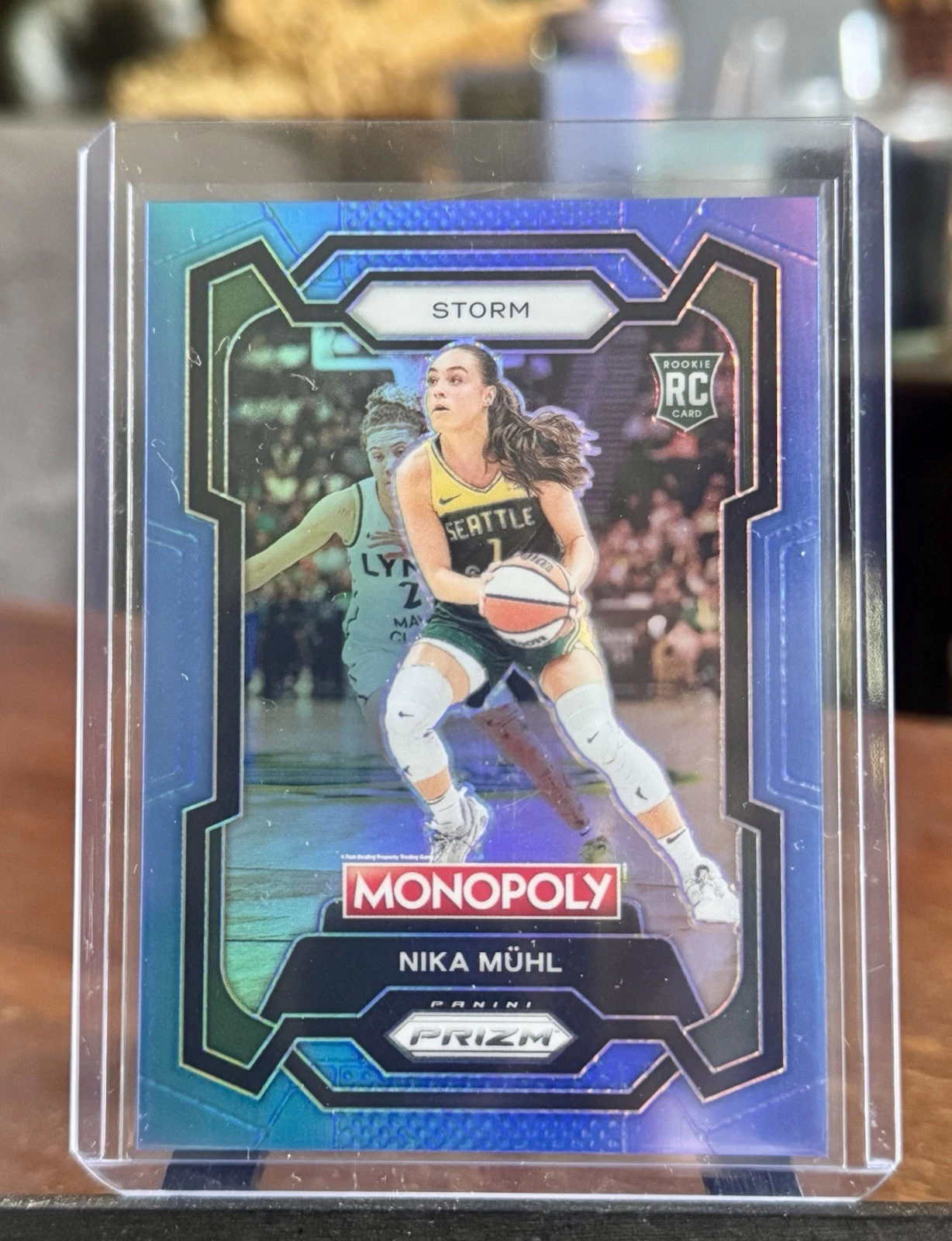 2024 Panini Prizm Monopoly WNBA - Nika Muhl #4 Boardwalk Blue Prizm 11/15 (RC)