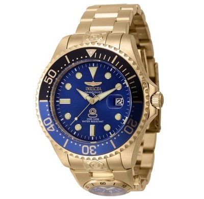 Invicta Men s Grand Diver 47mm Gold Dual Time Automatic Stainless Watch