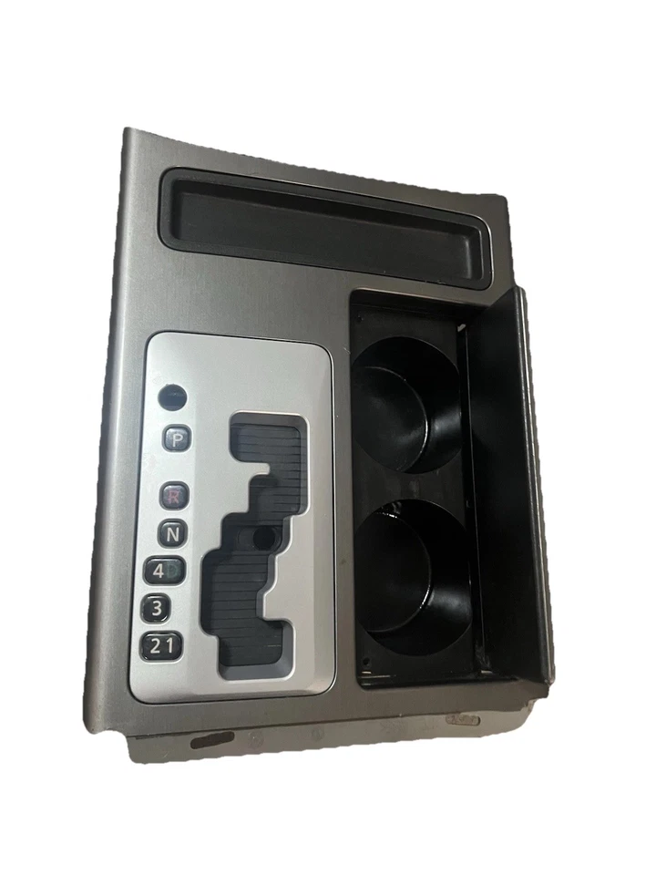 2008-15 Nissan Armada Titan Shifter Trim Bezel Cup Holder Trim Assembly Gray OEM - Image 4 of 4