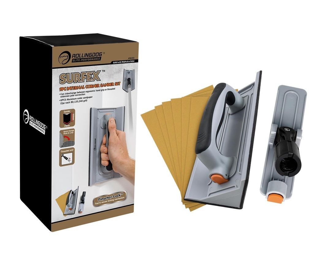 ROLLINGDOG Corner Sander Drywall Sander 6PC Oxide Mesh Sandpaper for Corner Wall