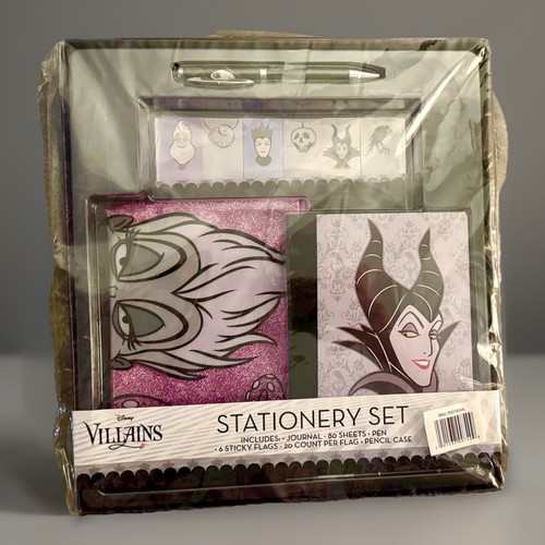RARE LTD ED Disney Villains Briefpapier Set — Ursula Maleficent Evil Queen VERSIEGELT