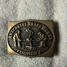 Anacortes Brass Works Foundry Western Belt buckle Handmade Lifetime Guarantee