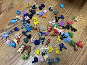 Pokémon Pikachu Mixed Lot of 70 Plastic Mini Figures Toys, No Packaging