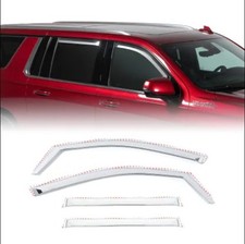 Chrome Trim Window Visors In Channel Install Fits Gmc Yukon 2007-2014 4pcs.