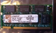 Kingston Notebook Memory - 1 GB PC3200 RAM - KVR333SO/1GR