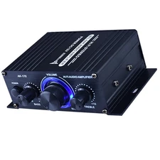 400W 12V 2.0 Channel Stereo Audio Mini Power Amplifier HiFi Bass Amp Car Home