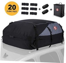 Car Roof Bag Cargo Carrier, 20 Cubic Feet Waterproof Rooftop Cargo 36 30 22