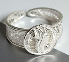 Handgefertigter Yin-Yang 925er Silberring–Spiritueller Schmuck&Geschenk-Für Sie