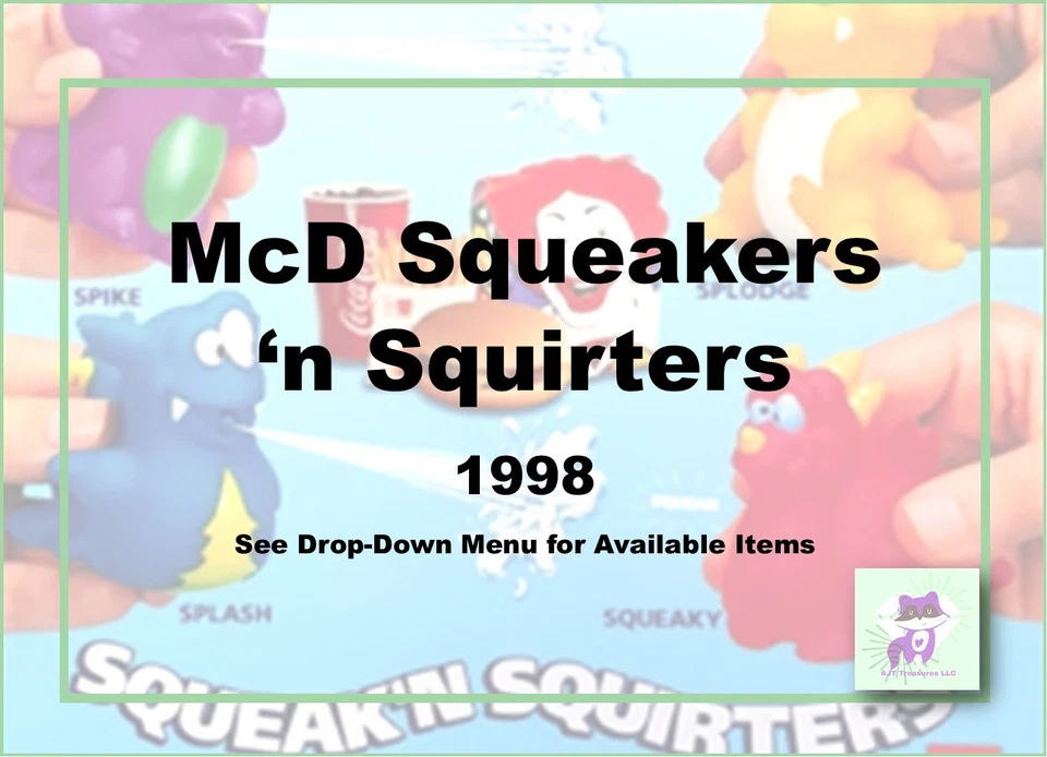McDonald's 1998 Clean UP: Squeakers & Squirters Monsters-Foreign Released-Pick! - Image 1 of 1