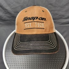 Snap-on Hat Cap Strap Back Brown Black Mesh T...