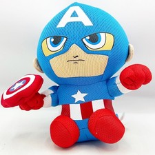 Ty Marvel Beanie Babies Captain America Plush Shield 6" H
