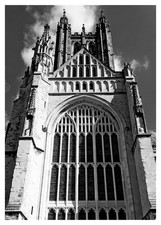 Canterbury Cathedral Kent Wall Art | Black & White Gothic Architectural Print