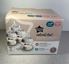 4-Pk Tommee Tippee Natural Start Anti-Colic 5 oz BPA Free Baby Bottles 0-2m E-2