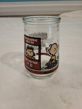 Vintage Peanuts Charlie Brown Collectible Welch's Jelly Jar Glass